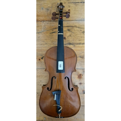 199 - A 20th century Stentor student violin, two piece back, length 340mm, made in The People's Republic o... 