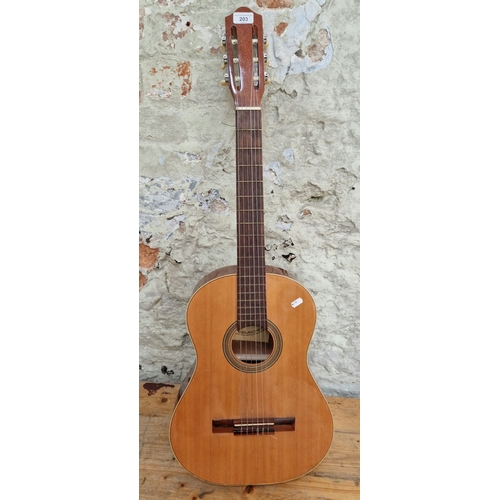 203 - A French classical acoustic guitar by Paul Beuscher.