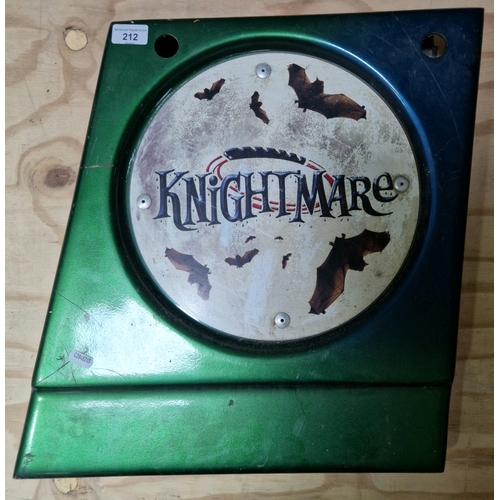 212 - An original Camelot theme park 'Knightmare' sign.