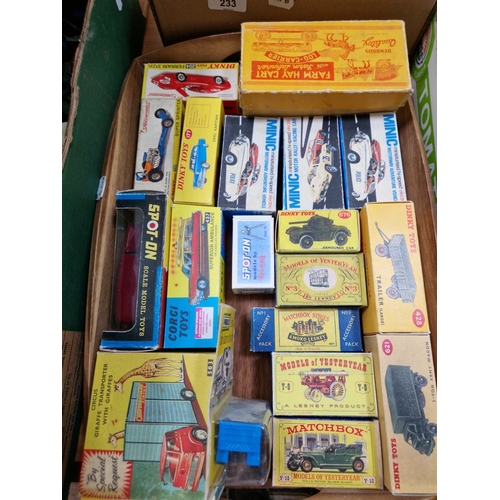 232 - 19 boxed die cast model vehicles by Dinky, Corgi, Spot-On etc.