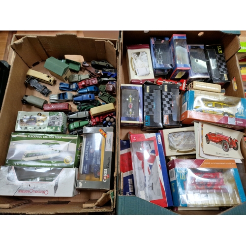 234 - Two boxes of assorted diecast vehicles to include Corgi, Dinky & Vanguard etc. some vintage & some i... 