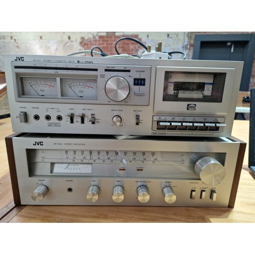 277 - A JVC stereo cassette deck KD-A3 & a JVC stereo receiver JR-S61L