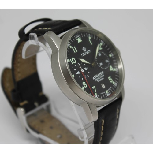 14 - A Russian Poljot Aviator chronograph wristwatch, circa 2000s, diam. 40mm, ref. 6427.7500, cal. 3133,... 