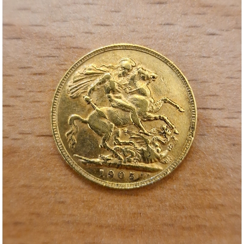 67 - Edward VII sovereign, 1905.