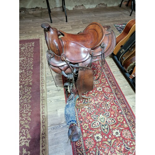 279 - An American leather saddle