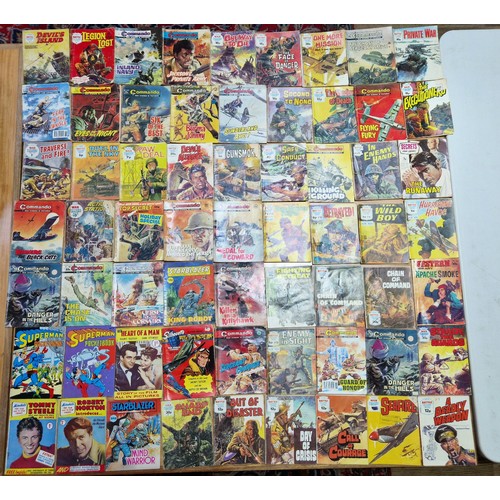 228 - A collection of over 300 Commando and similar war comics.