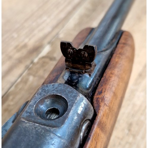 12 - A B.S.A. .22 calibre air rifle, 111cm long. (BUYER MUST BE 18 YEARS OLD OR ABOVE AND PROVIDE PHOTO I... 