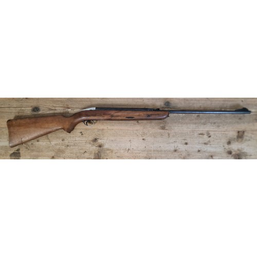 12 - A B.S.A. .22 calibre air rifle, 111cm long. (BUYER MUST BE 18 YEARS OLD OR ABOVE AND PROVIDE PHOTO I... 