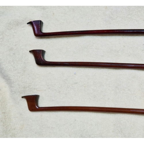 202 - A case containing eight violin bows, various conditions, all missing hairs.