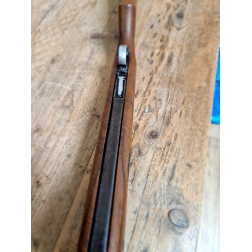 12 - A B.S.A. .22 calibre air rifle, 111cm long. (BUYER MUST BE 18 YEARS OLD OR ABOVE AND PROVIDE PHOTO I... 