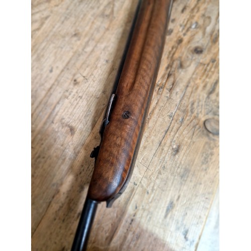 12 - A B.S.A. .22 calibre air rifle, 111cm long. (BUYER MUST BE 18 YEARS OLD OR ABOVE AND PROVIDE PHOTO I... 