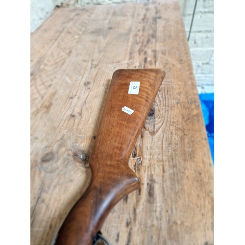 12 - A B.S.A. .22 calibre air rifle, 111cm long. (BUYER MUST BE 18 YEARS OLD OR ABOVE AND PROVIDE PHOTO I... 