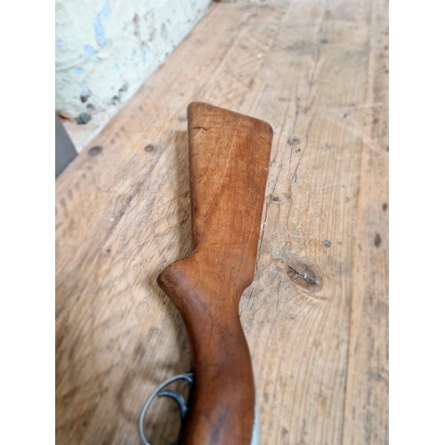 12 - A B.S.A. .22 calibre air rifle, 111cm long. (BUYER MUST BE 18 YEARS OLD OR ABOVE AND PROVIDE PHOTO I... 