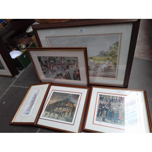 816 - A collection of prints including Tom Dodson signed limited edition, Clive Mayor signed print, T Brow... 