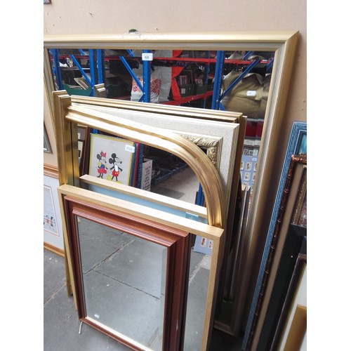 828 - 6 mirrors including gilt framed examples.