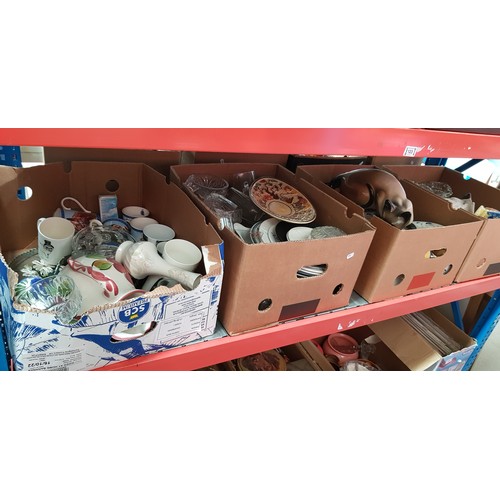 123 - 4 boxes of ceramics, china, ornaments, glassware, etc.