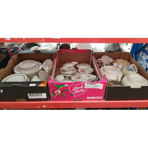 122 - 3 boxes of ceramics, china, etc.