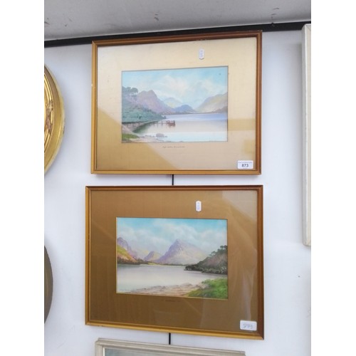 873 - Roland Stead (British, early 20th century), pair of watercolours, Lake District scenes, 'Loweswater'... 