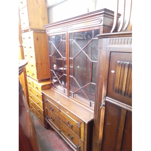 905 - A 19th century astral glazed cabinet bookcase.