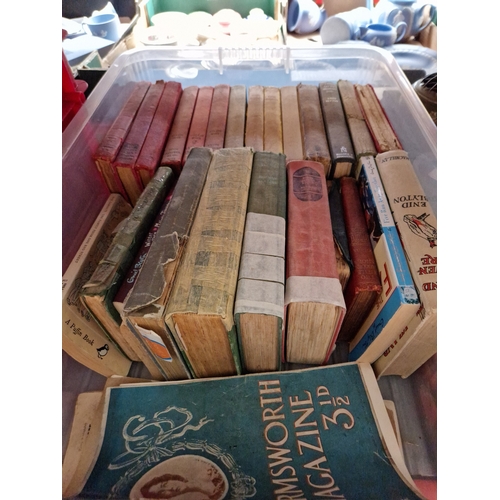 300 - A collection of vintage books and magazines including Enid Blyton, wartime magazines etc.