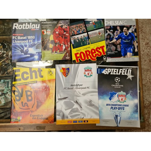 398 - 90 Liverpool FC home and away European programmes.