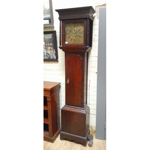 218 - An 18th century 30 hour long case clock, the 12