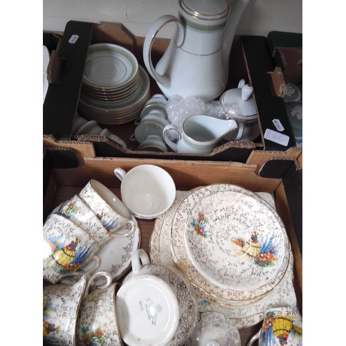 636 - A Noritake coffee set and a Saddler part tea set.