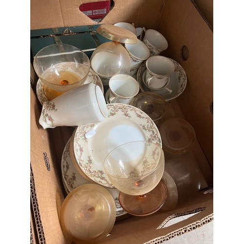 208 - 14 boxes of miscellaneous items including ceramics, ornaments, glassware, pictures, etc.