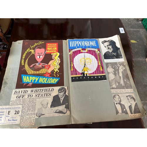 42 - A mixed lot of ephemera including Elvis Presley scrapbook, autograph book, Moulin Rouge programme, p... 