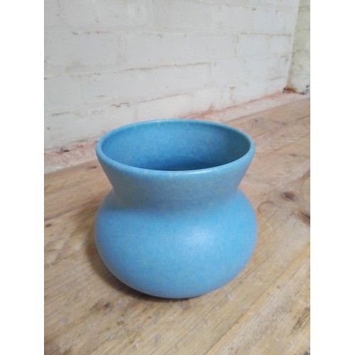 73 - A Pilkingtons Royal Lancastrian mottled pale blue vase, shape no. 2151, height 14.5cm.