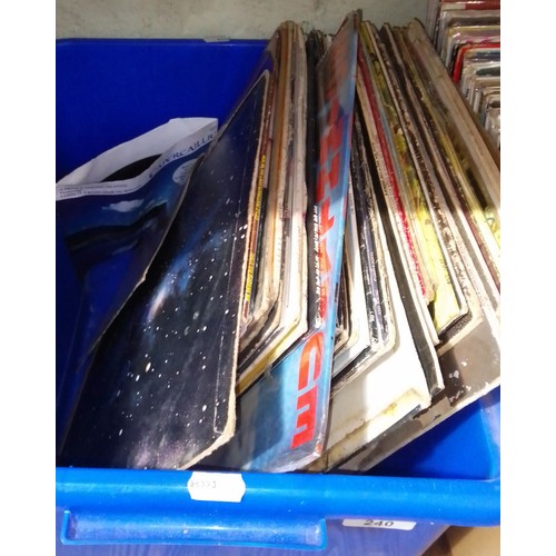 240 - A box of approx. 30 rock and pop LPs, circa 1970s, including King Crimson etc.