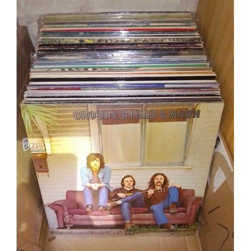 254 - A collection of 70s rock LPs, over 70 including Crosby, Stills & Nash, Bob Dylan, Leonard Cohen, Pau... 