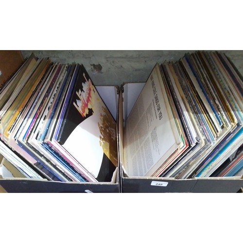 248 - A collection of LPs, circa 1970s and later including Led Zeppelin etc. together with a box of CDs.