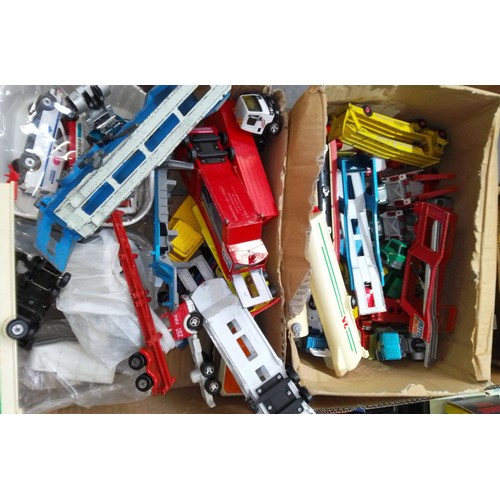 394 - Two boxes of Corgi die-cast model vehicles.