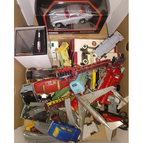 403 - A box of assorted die-cast model vehciles including Corgi, Oxford, Matchbox, Budgie etc.