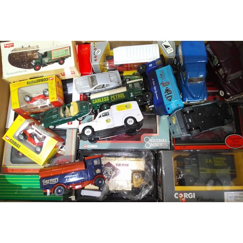 416 - A box of assorted die-cast model vehicles including Corgi etc.