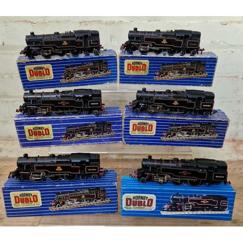 333 - Six Hornby Dublo 00 gauge 3-rail EDL18 tank locomotives B.R. (4 x no.80054, 2 x no.80033), in associ... 