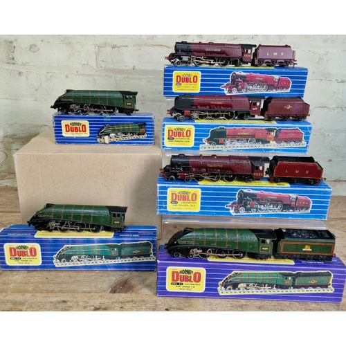 334 - Six Hornby Dublo 00 gauge locomotives to include 2 x EDL11 