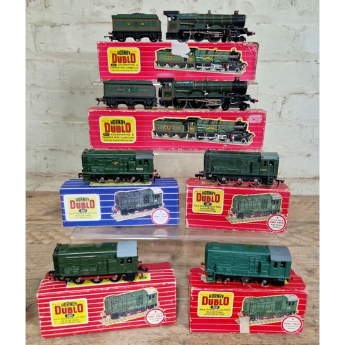 336 - Six Hornby Dublo 00 gauge locomotives to include 1 x 2221 