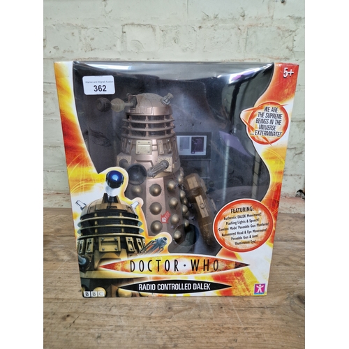 362 - A Doctor Who radio controlled Dalek, in box.