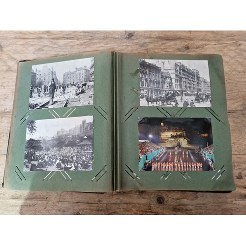 189 - Five albums of postcards and photographs, mainly early 20th century, various subject matter.