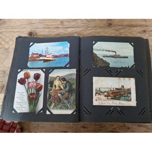 189 - Five albums of postcards and photographs, mainly early 20th century, various subject matter.