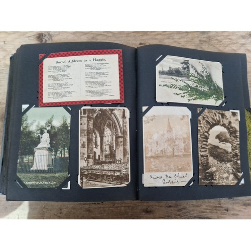 189 - Five albums of postcards and photographs, mainly early 20th century, various subject matter.