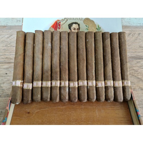 176 - A collection of assorted cigars to include a box of 25 Bolivar Habana (opened), a box of  50 King Ed... 