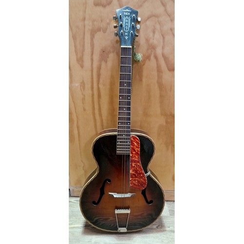 329A - A 1930s Rex Aragon archtop acoustic guitar, with hard case.