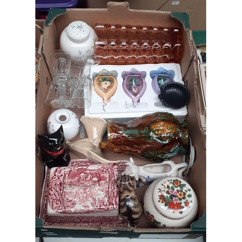 575 - Assorted glass & ceramics including Mason’s, Spode, large deco glass vase etc