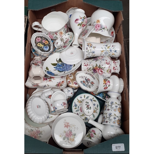 577 - 40 china items by Minton, Spode, Royal Albert etc.