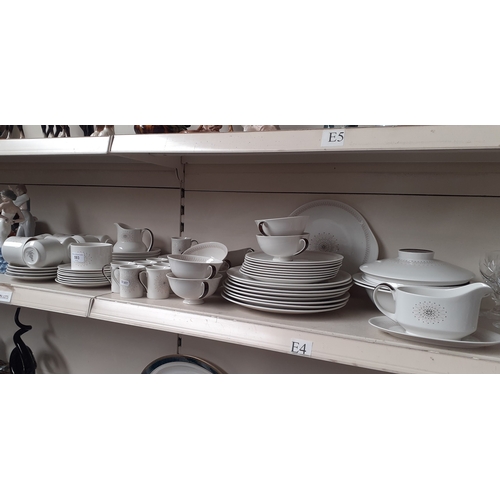 593 - Royal Doulton ‘Morning Star’ dinner, tea and coffee service for 8 people with a further 6 bowls - ap... 