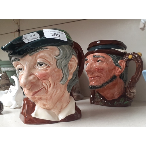 595 - 2 Royal Doulton large character jugs ‘Simple Simon’ D6374 (1953-60)  and Johnny Appleseed D6372 (195... 