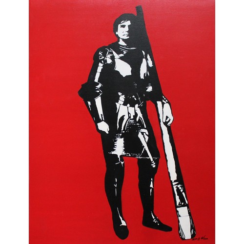 110 - Blek Le Rat (French, b1951), Artist Armour, one off original spray paint on canvas, 61cm x 83cm, sig... 